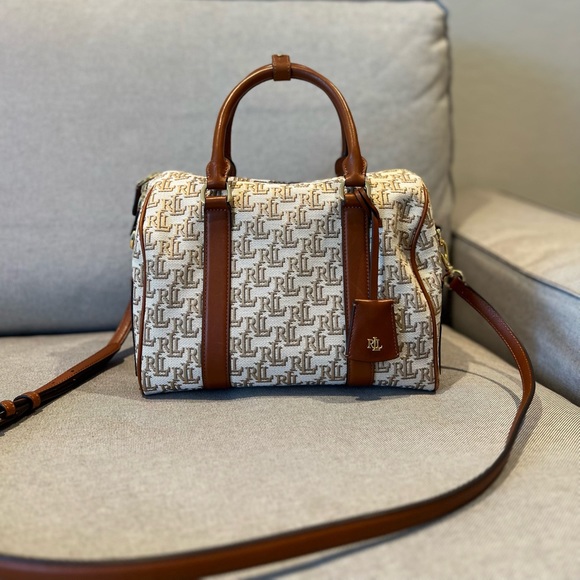 Ralph Lauren Handbags - Ralph Lauren Kaden Monogram Jacquard Medium Satchel